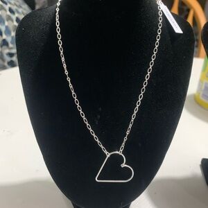 Elegant Silver Heart Necklace